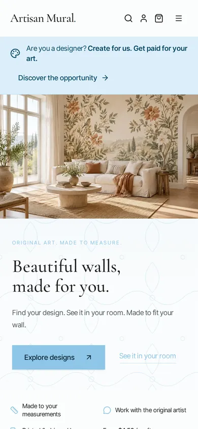Artisan Mural on a phone